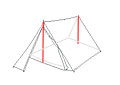 Форма палатки - двускатный домик (схема)