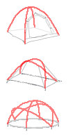 Форма палатки - сфера (схема)