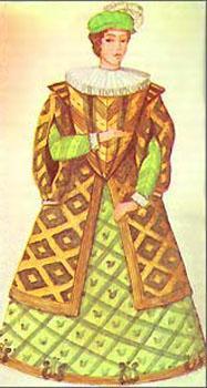 Женский костюм испанок, XV-XVI век