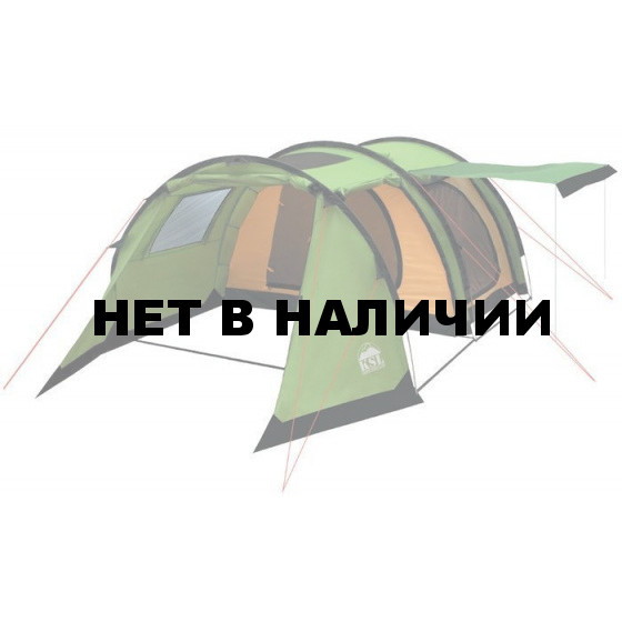 Кемпинговая палатка-полубочка с большим тамбуром KSL Barel 4 зеленый