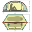 Лёгкая однодуговая двухместная туристическая палатка Alexika Trek 2 зеленый