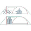 Четырехместная туристическая палатка для путешествий с велосипедами или большим багажом Alexika Tower 4 Plus зеленый