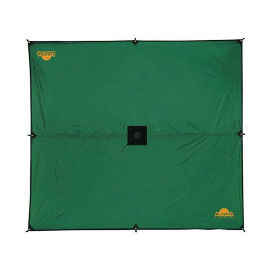 Универсальный тент защищает вас от дождя и солнца Alexika Tarp 4x4 зеленый