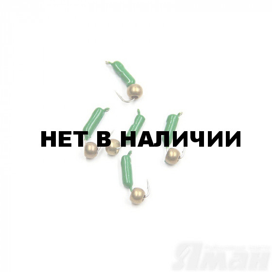 Мормышка безнасадочная Яман Гвоздешарик зеленый, d-2 мм, 0,45 г, шарик латунный (5 шт.) Я-МР1690