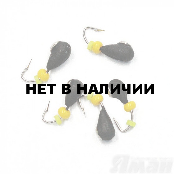 Мормышка вольфрам Яман Капля коронка никель, d-3 мм, 0,4 г (5 шт.) Я-МР1302