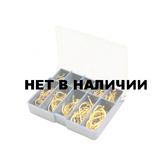 Набор крючков SWD с №3 по №12 золото 100 шт