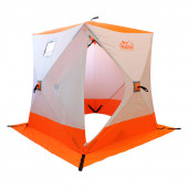 Зимняя палатка куб Следопыт 1,8*1,8 м Oxford 210D PU 1000 PF-TW-11/12 (белый/синий)