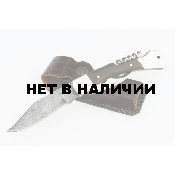 Нож складной Ворсма Гусар-3 дамасская сталь (кузница Семина)