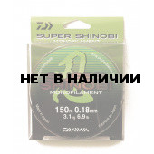 Леска Daiwa Super Shinobi 150м 0,18мм (3,1кг) светло-зеленая