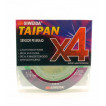 Леска плетеная Siweida Taipan Sensor PE Braid X4 135м 0,18мм (9,91кг) ярко-зеленая