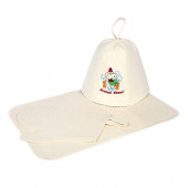 Набор для бани Банные Штучки (шапка, рукавица, коврик) 41084