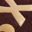 Коврик придверный пористый Vortex с надписью 40х60 см коричневый 22182