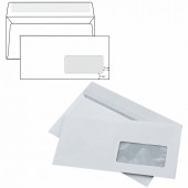 Конверты почтовые E65 правое окно, отрывная полоса, внутренняя запечатка, 1000 шт