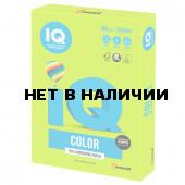 Бумага цветная для принтера IQ Color А4, 160 г/м2, 250 листов, зеленая липа, LG46
