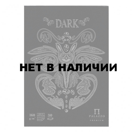Папка для эскизов А4 Palazzo Dark 30 листов, 160 г/м2, черный ПЛ-2541
