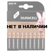 Батарейки алкалиновые Duracell Basic LR03 (AAA) 18 шт 81483686 (453559)