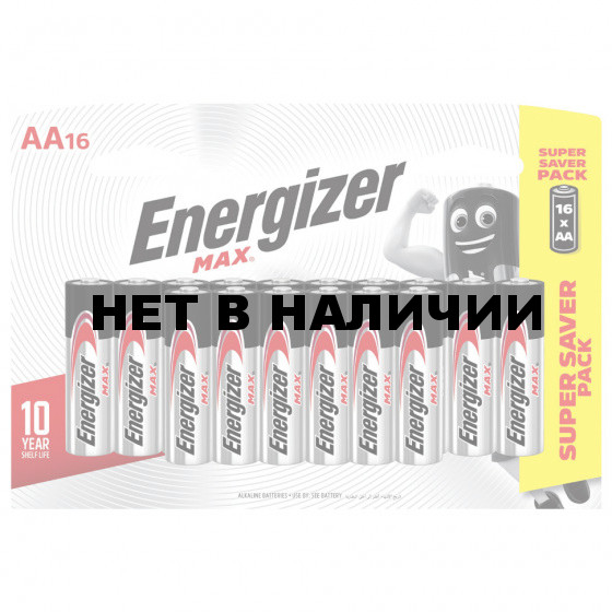 Батарейки алкалиновые Energizer Max LR06 (AA) 16 шт E301533101 (455106)