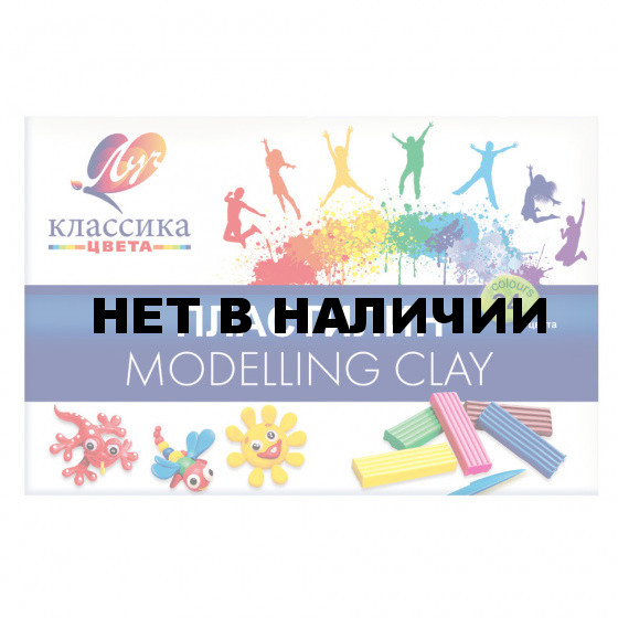 Пластилин классический Луч Классика 24 цвета 480 г со стеком 28С 1642-08