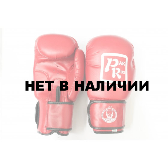 Перчатки боксерские Pak Rus, искусственная кожа, 10 OZ ,красные, PR-128880