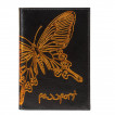 Обложка на паспорт Befler Бабочка из натуральной кожи O.14.-11