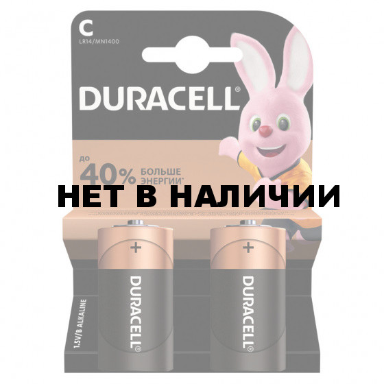 Батарейки алкалиновые Duracell Basic LR14 (С) 2 шт (450428)