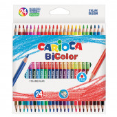 Карандаши цветные трехгранные двусторонние Carioca BiСolor 48 цветов 24 шт 43031
