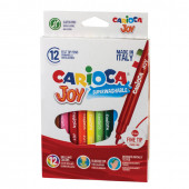 Фломастеры суперсмываемые Carioca Joy 12 цветов 40614