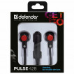 Наушники с микрофоном (гарнитура) вкладыши проводные Defender Pulse 428 (63428)