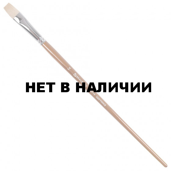 Кисть художественная Brauberg Art Classic щетина, плоская, № 14, длинная ручка 200719