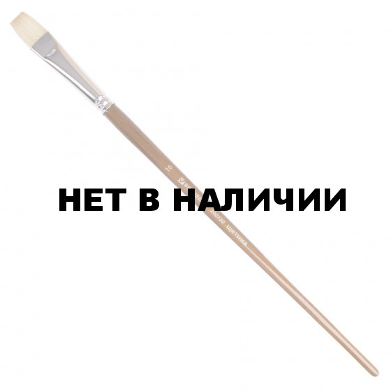 Кисть художественная Brauberg Art Classic щетина, плоская, № 16, длинная ручка 200720