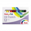 Пастель масляная художественная Pentel Oil Pastels 12 цветов круглое сечение PHN4-12