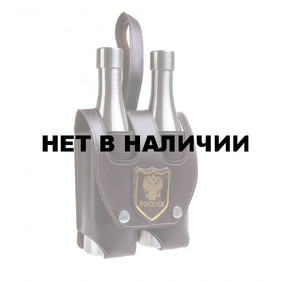 Фляжка Helios Две Бутылки Россия в чехле 0,5 л JP-56
