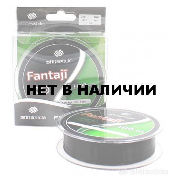 Леска Shii Saido Fantaji, 100 м, 0,37 мм, до 9,68 кг, угольно черный SFF100-0,37B