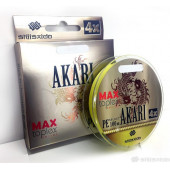 Шнур плетеный Shii Saido Akari 4X, 150 м, 0,370 мм, до 18,12 кг, yellow SBLA150-4X-36