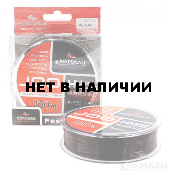 Леска Namazu Joo, 100 м, 0,25 мм, до 4,62 кг, черная NJ100-0,25