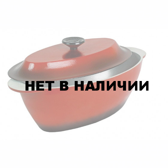 Гусятница с крышкой Силумин Эмаль 3л (ЭГ03)