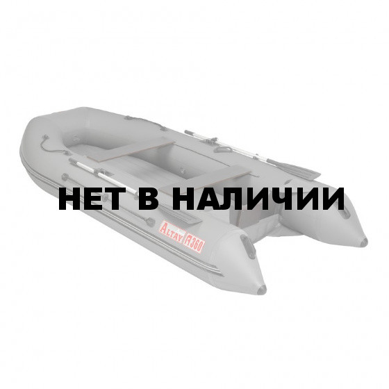 Лодка ПВХ под мотор, с надувным дном Тонар Алтай А360 (серая)