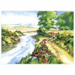 Картина по номерам А3 Остров Сокровищ Цветы у ручья 661619