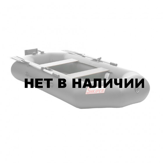 Лодка ПВХ под мотор, с надувным дном Тонар Шкипер А260нт (серая)