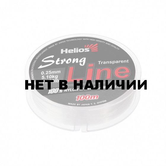 Леска Helios Strong Line 0,25мм 100м Transparent Nylon HS-SLT-25/100