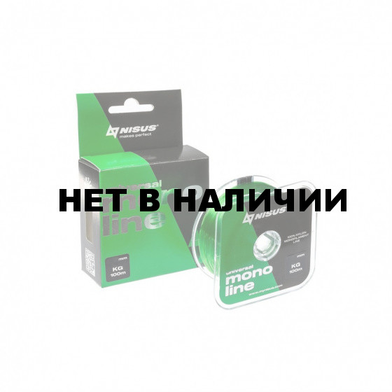 Леска Nisus Monoline 0,50мм 100м Green Nylon N-MG-050-100