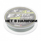 Шнур плетеный Helios Extrasense X4S PE 0.6/10LB 0,14мм 92м Green HS-ES-X4S-0.6/10LB