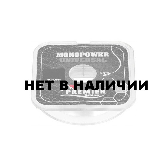 Леска Premier Fishing Monopower Universal 0,50мм 100м Clear Nylon PR-MU-T-050-100