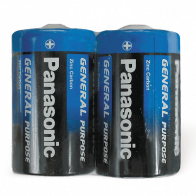 Батарейки солевые Panasonic R20 (D) 2 шт (373)