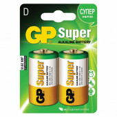 Батарейки алкалиновые GP Super LR20 (D) 2 шт
