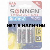 Батарейки алкалиновые Sonnen Alkaline LR03 (AAA) 4 шт 451088