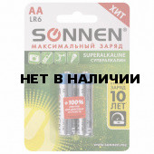 Батарейки алкалиновые Sonnen Super Alkaline LR6 (АА) 2 шт 451093