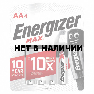 Батарейки алкалиновые Energizer Max LR06 (AA) 4 шт E300157104