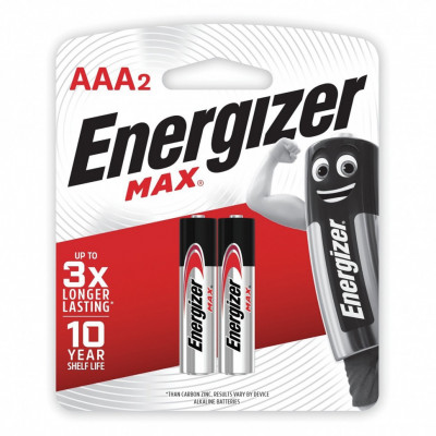 Батарейки алкалиновые Energizer Max LR03 (AAA) 2 шт E300157203