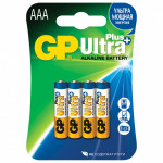 Батарейки алкалиновые GP Ultra Plus LR03 (AAA) 4 шт 24AUP-2CR4
